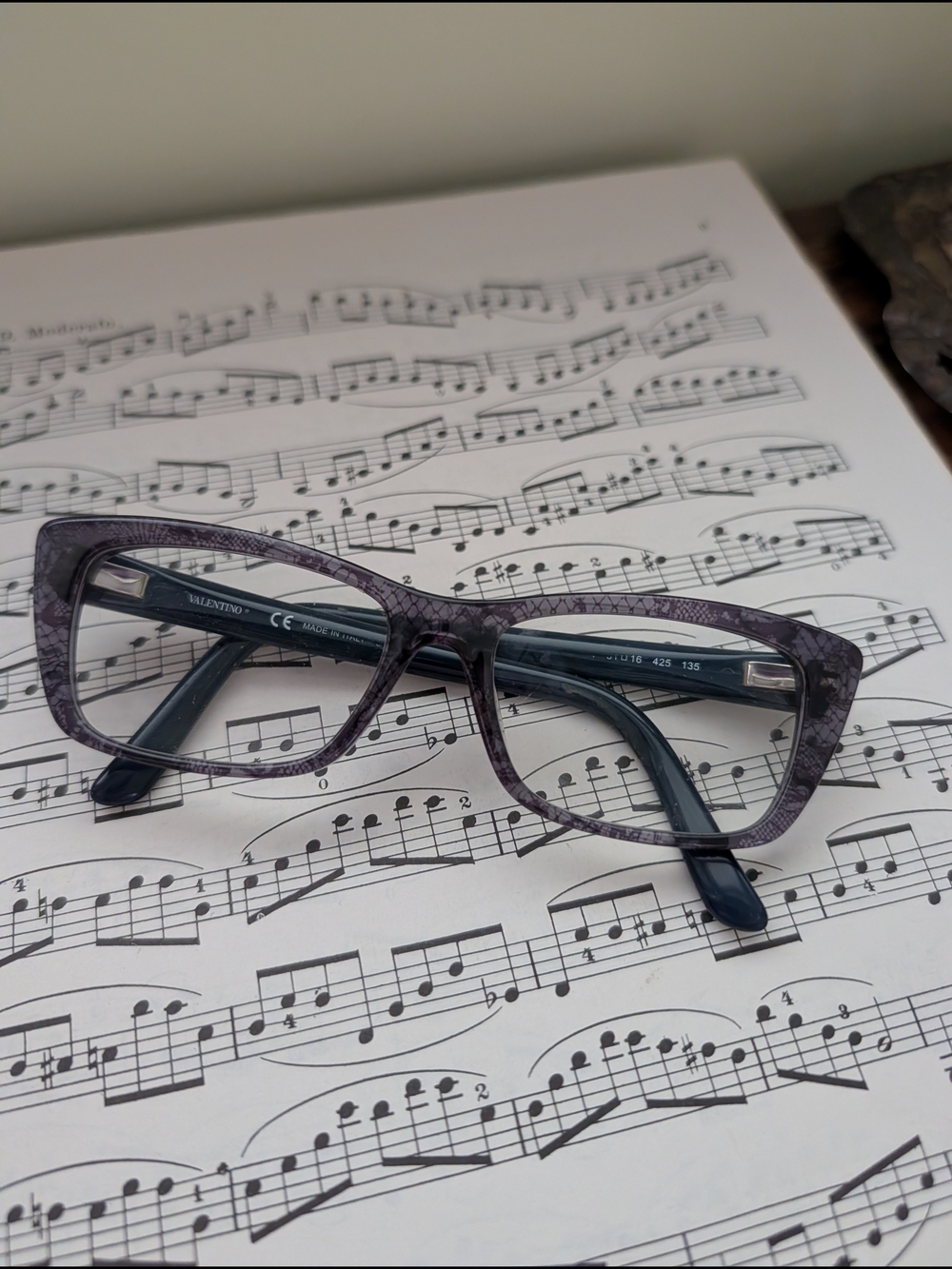 Valentino Women's Purple Patterned Glasses